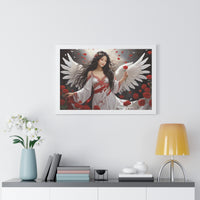 🌟 "Ethereal Grace: Framed Angel Posters in Three Timeless Colors" 🌟 Framed Horizontal Poster | Asian Female Angel