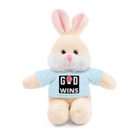 God Wins Stuffed Animals with Tee | Teddy Bear | Bunny | Lamb | Panda | Lion | Jaguar