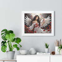 🌟 "Ethereal Grace: Framed Angel Posters in Three Timeless Colors" 🌟 Framed Horizontal Poster | Asian Female Angel