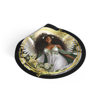 🌟 "Celestial Guardian Vinyl Sticker - Angelic Beauty in 5 Sizes" 🌟 African American Female Angel Round Vinyl Stickers