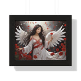 🌟 "Ethereal Grace: Framed Angel Posters in Three Timeless Colors" 🌟 Framed Horizontal Poster | Asian Female Angel