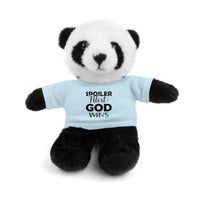 Spoiler Alert: God Wins Stuffed Animals with Tee | Teddy Bear | Bunny | Lamb | Panda | Lion | Jaguar