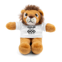 Spoiler Alert: God Wins Stuffed Animals with Tee | Teddy Bear | Bunny | Lamb | Panda | Lion | Jaguar