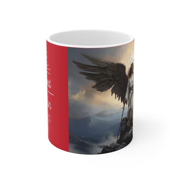 🌟 "Divine Triumph: Warrior Angel Inspirational Coffee Mug" 🌟 "I Survived" Red Ceramic Mugs (11oz\15oz\20oz)