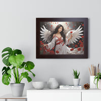 🌟 "Ethereal Grace: Framed Angel Posters in Three Timeless Colors" 🌟 Framed Horizontal Poster | Asian Female Angel