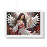 🌟 "Ethereal Grace: Framed Angel Posters in Three Timeless Colors" 🌟 Framed Horizontal Poster | Asian Female Angel