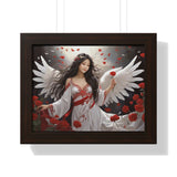 🌟 "Ethereal Grace: Framed Angel Posters in Three Timeless Colors" 🌟 Framed Horizontal Poster | Asian Female Angel