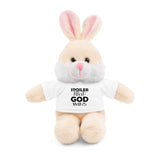 Spoiler Alert: God Wins Stuffed Animals with Tee | Teddy Bear | Bunny | Lamb | Panda | Lion | Jaguar