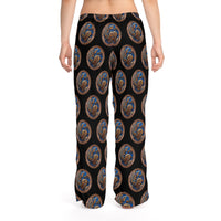 Blue Paisley Framed Women's 🌟 "Personalized Comfort: Custom-Printed Polyester Pajama Pants" 🌟