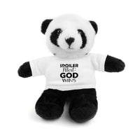 Spoiler Alert: God Wins Stuffed Animals with Tee | Teddy Bear | Bunny | Lamb | Panda | Lion | Jaguar