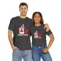 Man and Woman wearing Pierre Poilievre for Canada | Unisex Heavy Cotton Tee in Dark Heather