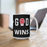 Inspirational Christian Coffee Gift | God Wins | 11oz, 15 oz. or 20 oz. Mug