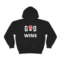God Wins | Inspirational | Christian Gift | Unisex Heavy Blend™ Hooded Sweatshirt