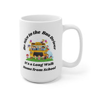 Fun School Bus Driver White Ceramic Mug