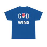 God Wins | Inspirational | Christian Gift | Unisex Heavy Cotton Tee