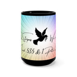 By His Stripes Black Mug 15oz | Inspirational | Christian Gift | Beautiful | Decorative | Mug 15oz