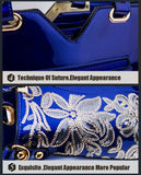 Luxury Bag for Women | High-Quality Patent Leather | Flower Embroidery | Diamond Tote Handbag |Ladies Fashion Shoulder Bag