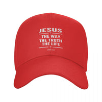 Jesus The Way The Truth The Life Baseball Cap Adjustable Unisex Religion Cross Christian Faith Dad Hat Spring Snapback Caps