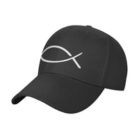 Jesus Fish Baseball Cap for Men or Women  with Partial turn to the Right