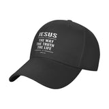 Jesus The Way The Truth The Life Baseball Cap Adjustable Unisex Religion Cross Christian Faith Dad Hat Spring Snapback Caps